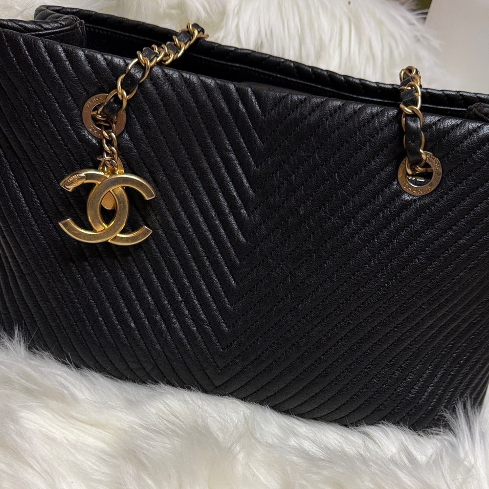 Chanel Chevron Surpique Tote